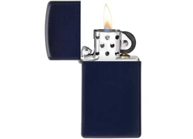 Запальничка Zippo 1639 Slim Navy Blue Matte Фото 2